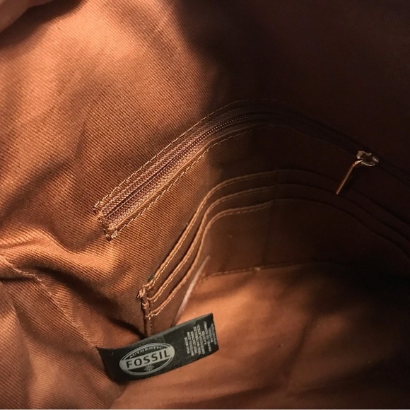 Fossil Rare Brown Leather Doctors Satchel Handbag - Picture 3 of 7